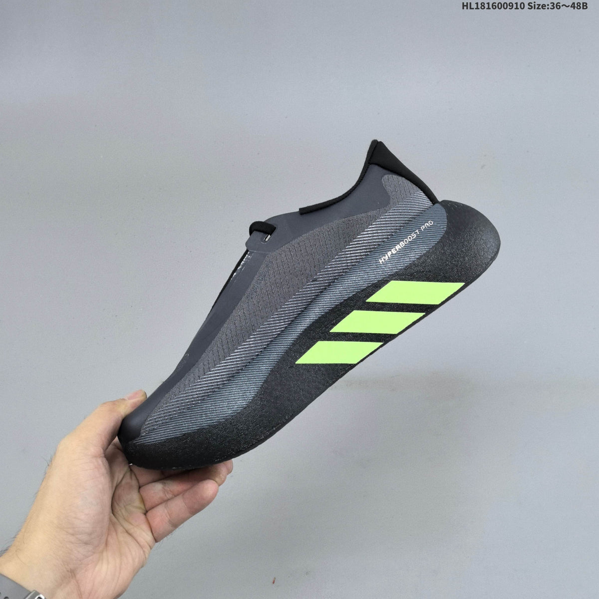 Adidas Hyperboost EDGE Running Sneakers in Black Gray KL1937 - product image from the listing.