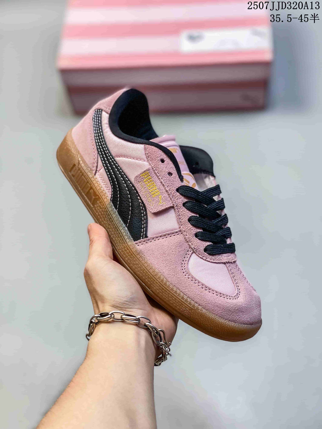 PUMA Palermo Leather Trainers Pink 2507 JJD320A13 - product image from the listing.