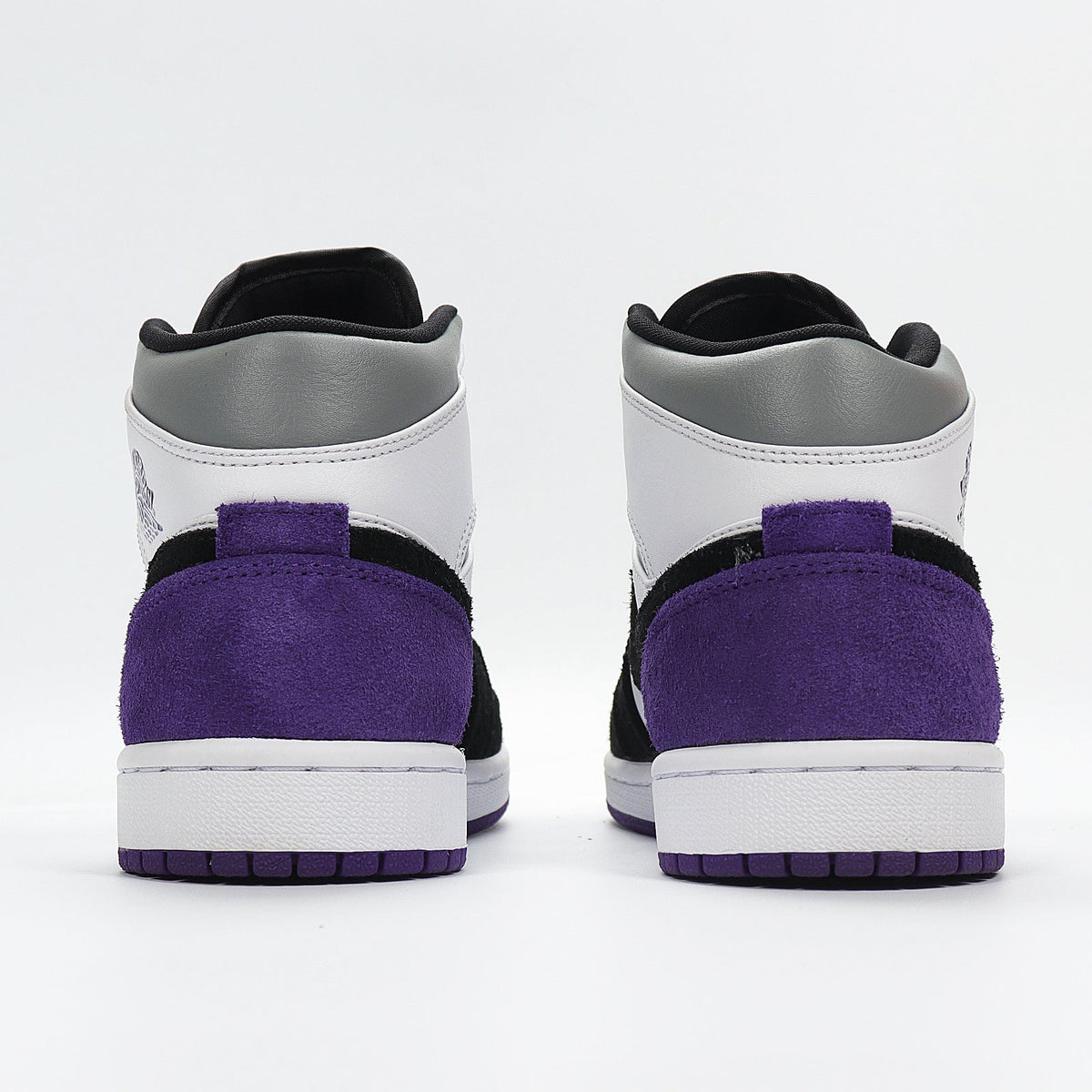 Air Jordan 1 High Sneakers Black White Purple 852542-105 - product image from the listing.