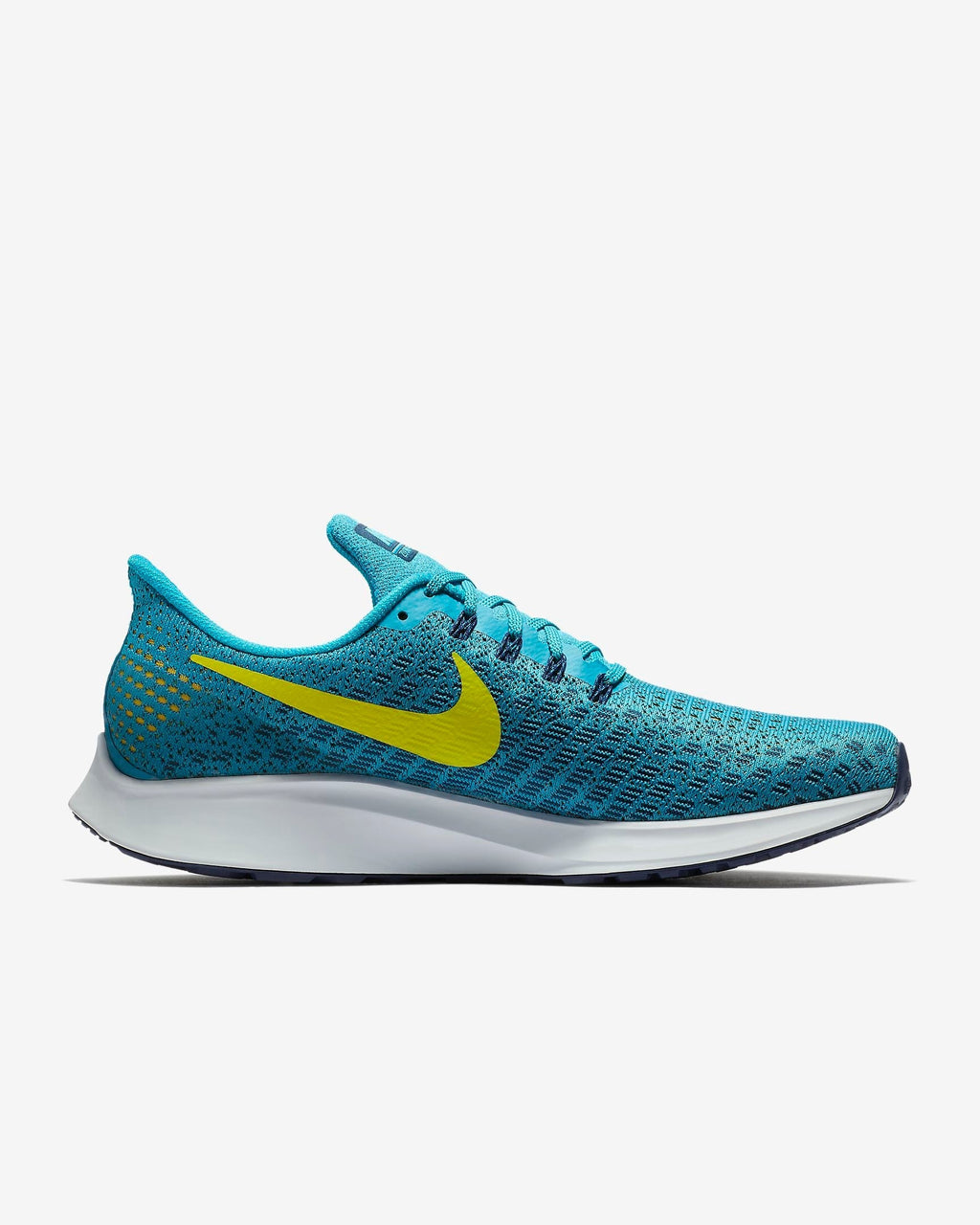Nike Air Zoom Pegasus 35 Running Shoes in Blue Yellow - product image from the listing.
