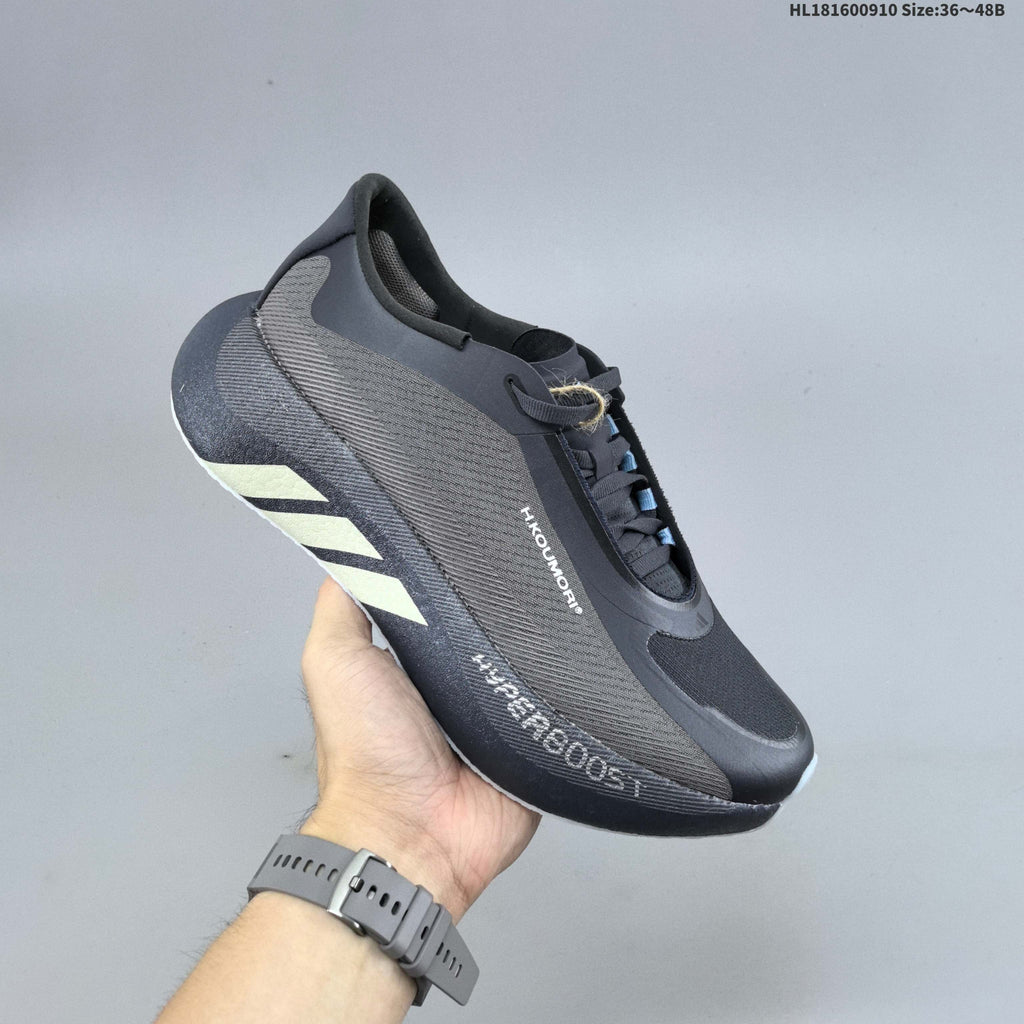 Adidas Hyperboost EDGE Running Sneakers in Black Gray KL1937 - product image from the listing.