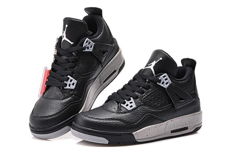 Air Jordan 4 Oreo Basketball Shoes in Black and Grey 314254-003 - product image from the listing.