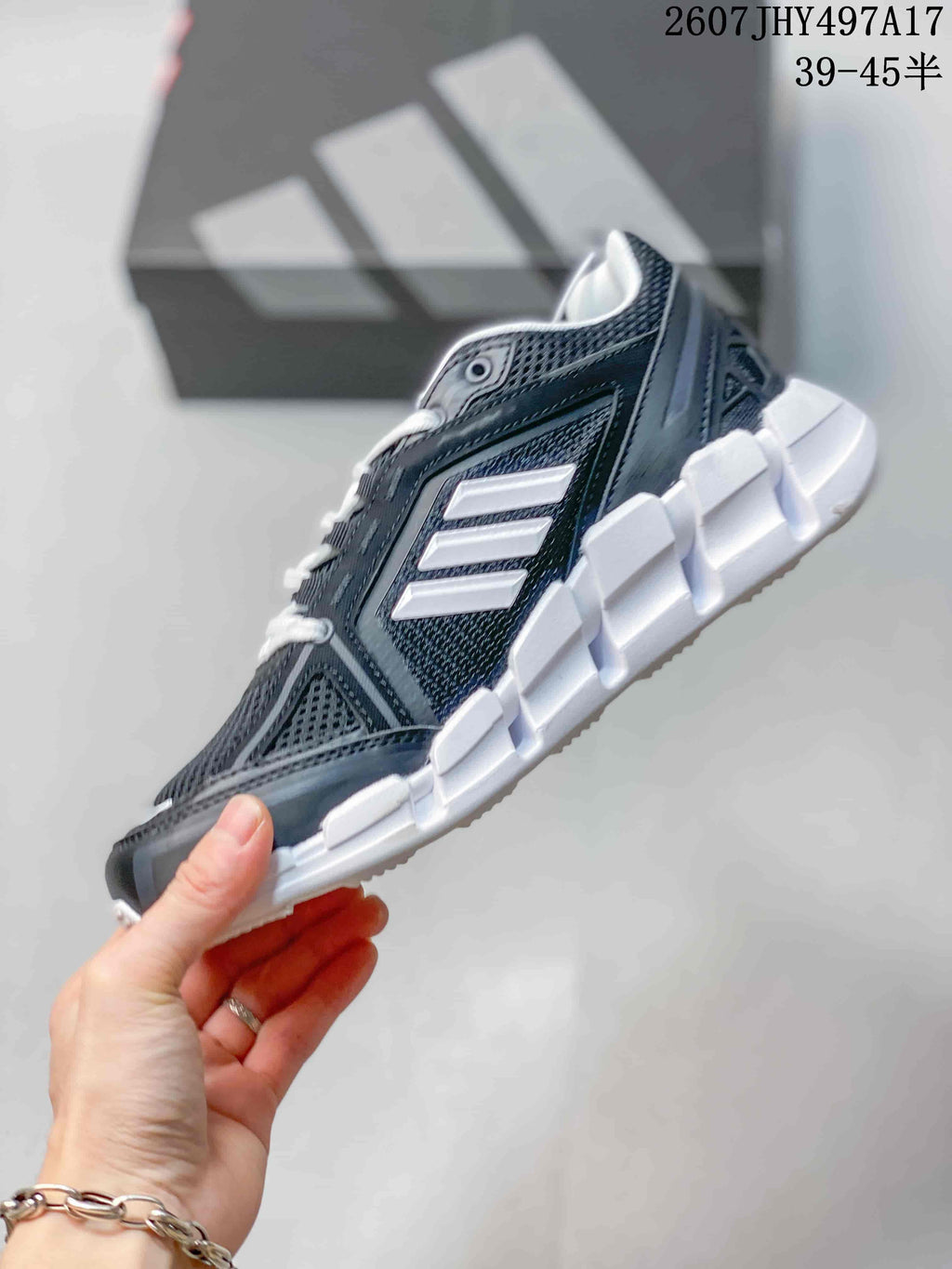 Adidas Climacool Ventage Low-Top Road Running Shoes in Black White - product image from the listing.