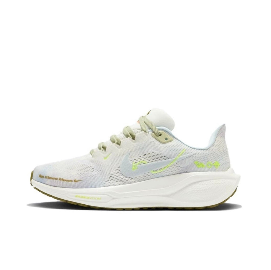 Nike Pegasus 41 Running Shoes in White and Green HQ3465-143 - product image from the listing.