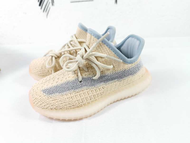 Yeezy 350 V2 Kids Sneakers in Linen in Yellow - product image from the listing.