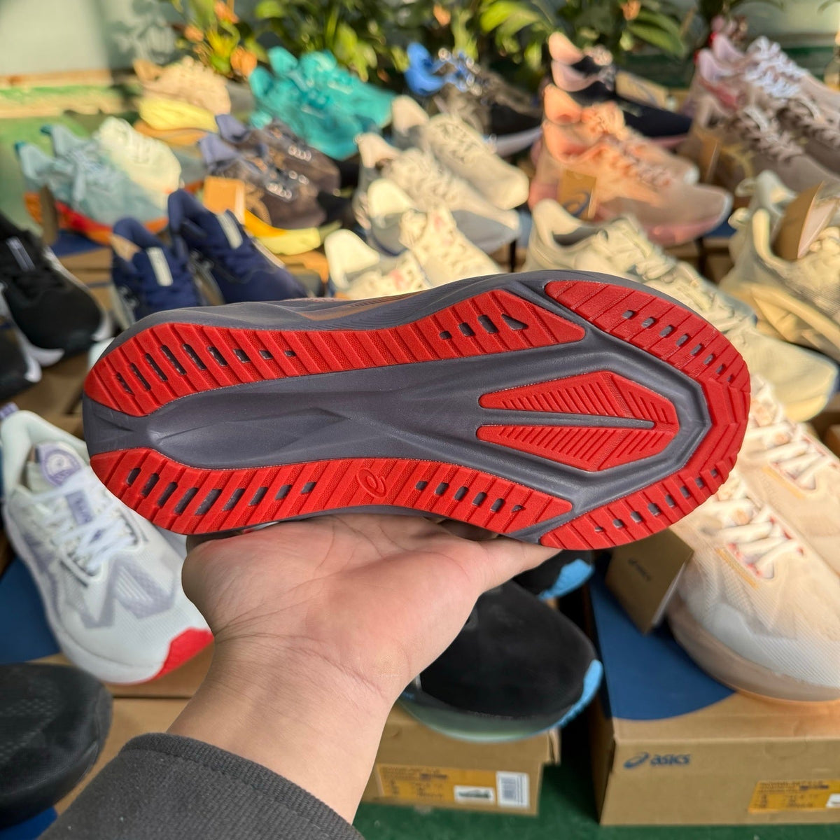 ASICS NOVABLAST 5 L.E. Running Shoes, in Gray Purple - product image from the listing.