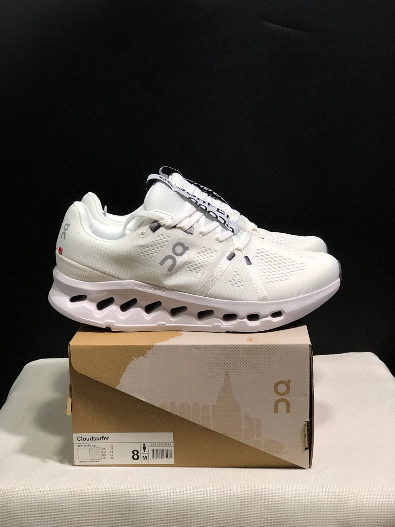 On Cloudsurfer Running Shoes in White - product image from the listing.