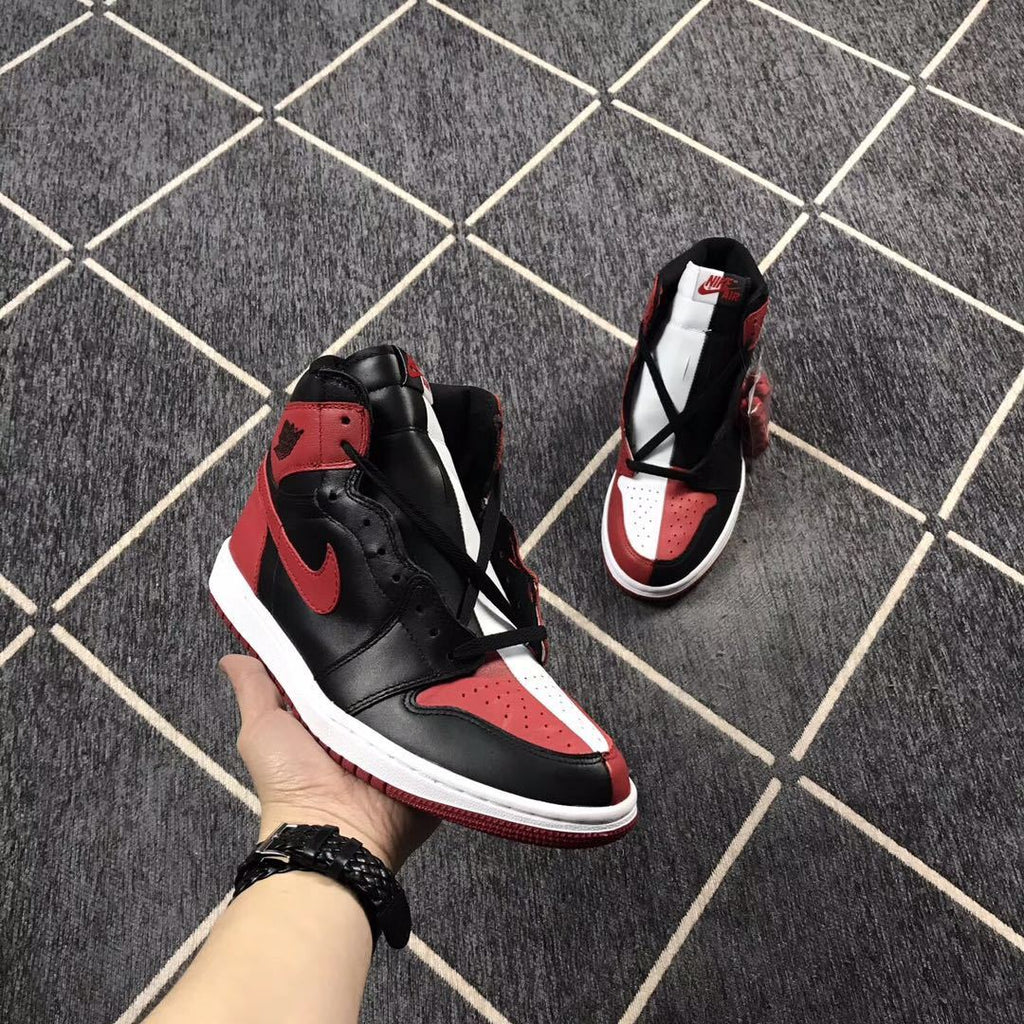 Air Jordan 1 High Sneakers in Black Red White - product image from the listing.