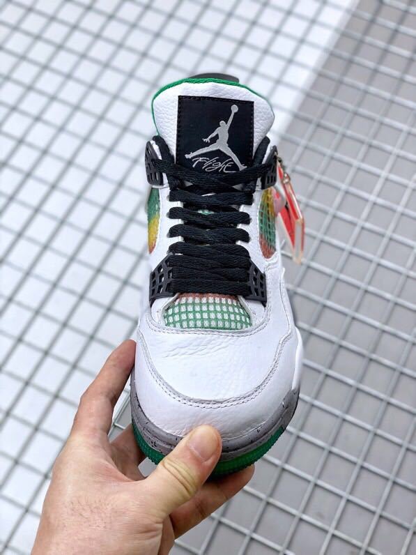 Air Jordan 4 Do the Right Thing Basketball Sneakers in White - product image from the listing.