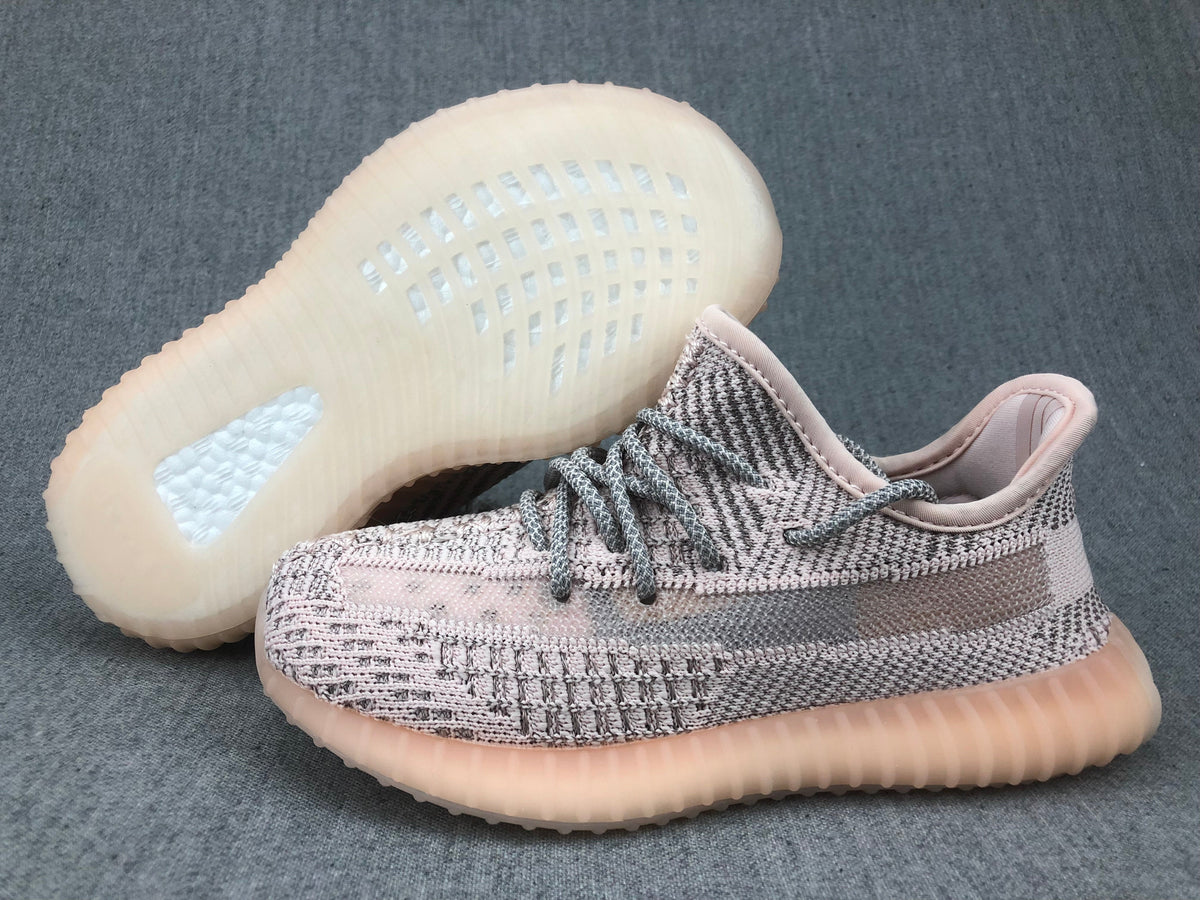Adidas Yeezy Boost 350 V2 Kids Sneakers in Silver Pink - product image from the listing.