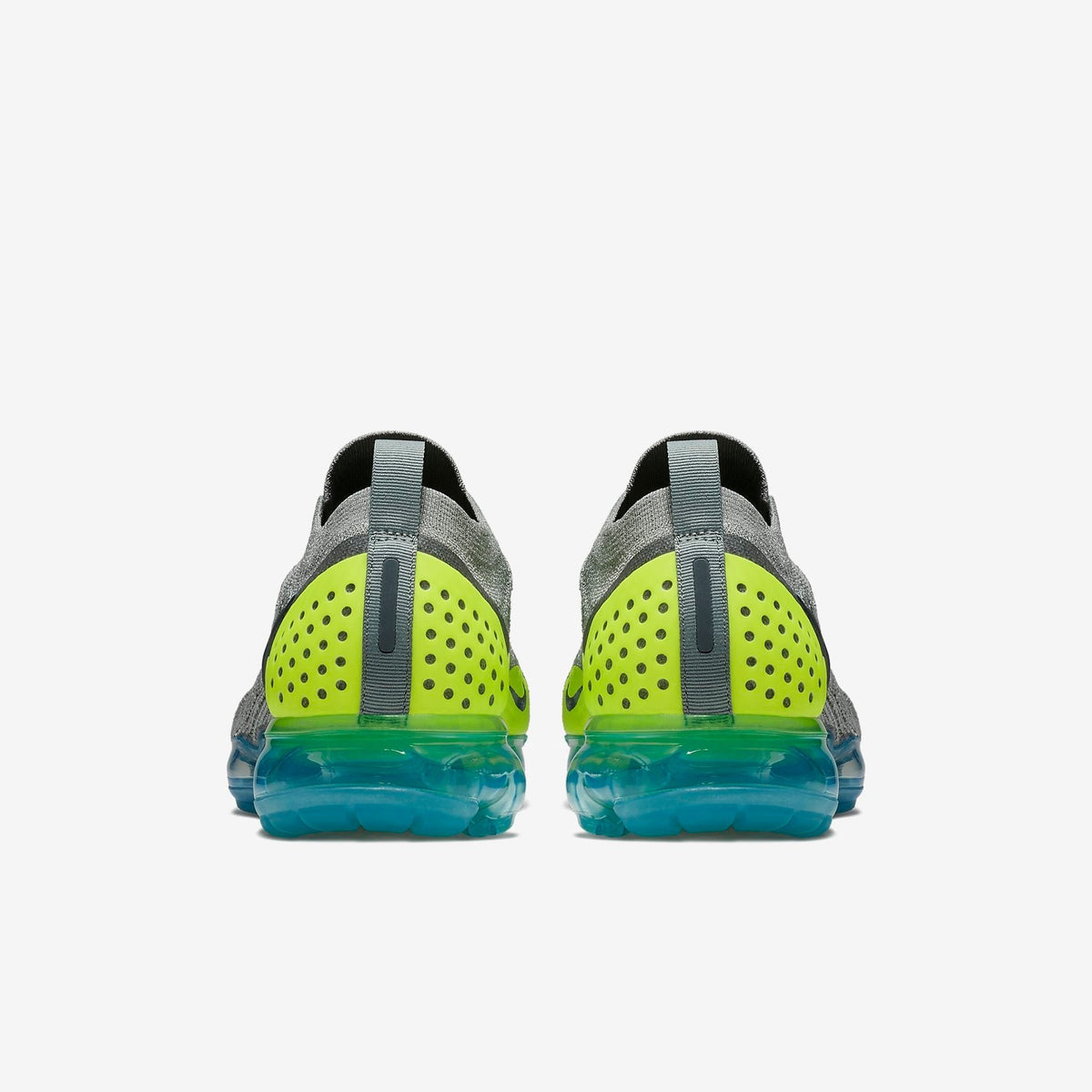 Nike Air VaporMax Flyknit MOC 2 Sneakers in Grey Volt - product image from the listing.