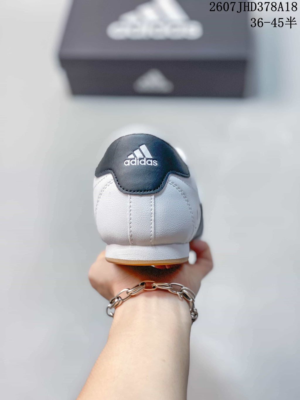 adidas Taekwondo SMIL-LS Low-Top Sneakers in White Navy - product image from the listing.