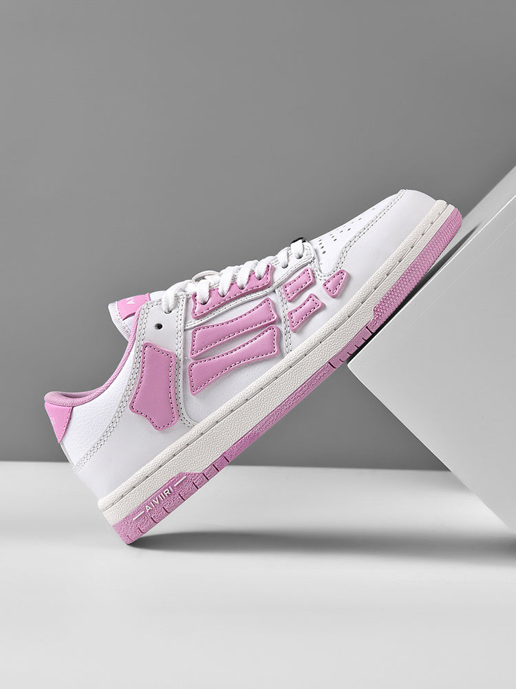 White and Pink AMIRI Low-Top Sneakers - product image from the listing.