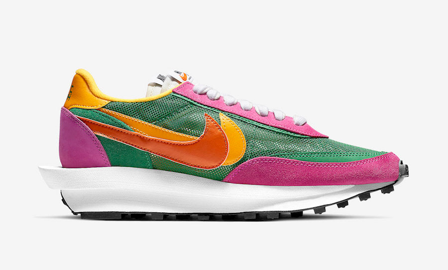 Nike LDV Waffle Sacai BV0073-301 Sneakers in Green Pink - product image from the listing.