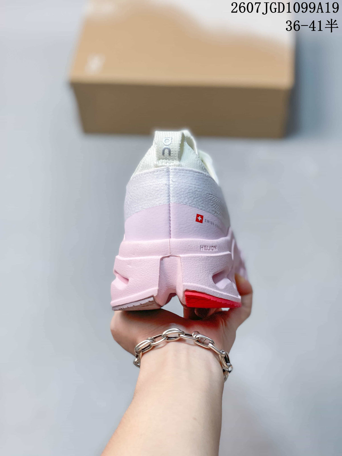 On Cloudtilt Sneakers in White Pink Red 2607JGD1099A19 - product image from the listing.