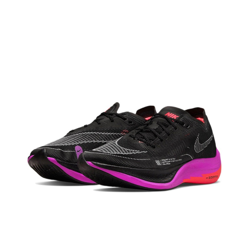Nike ZoomX Vaporfly NEXT% 2 Running Shoes in Black Purple CU4111-002 - product image from the listing.
