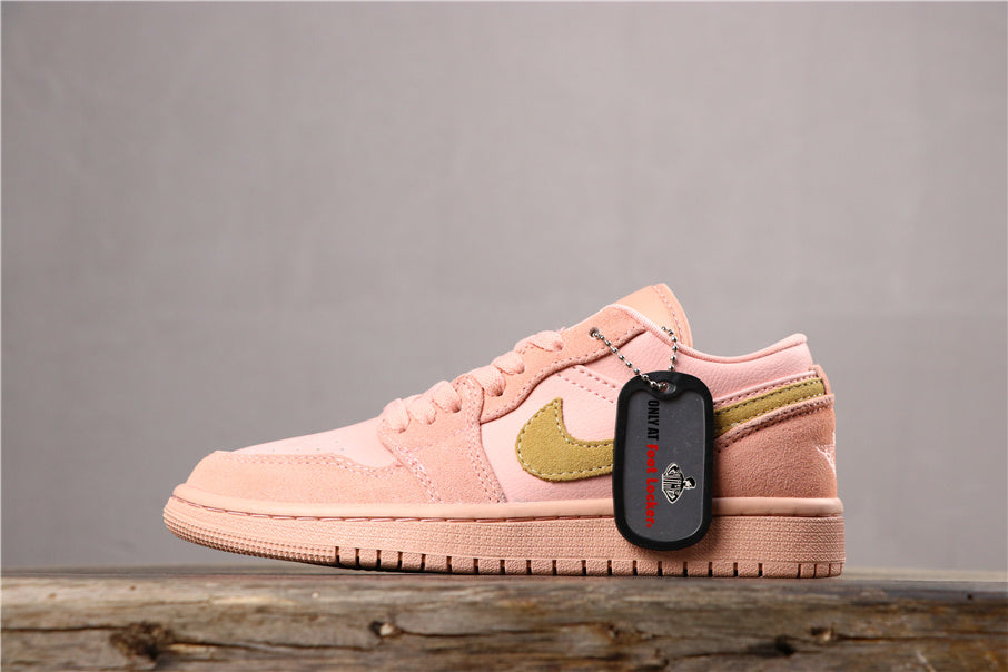 Air Jordan 1 Low Sneakers in Coral Pink CJ9216-676 - product image from the listing.