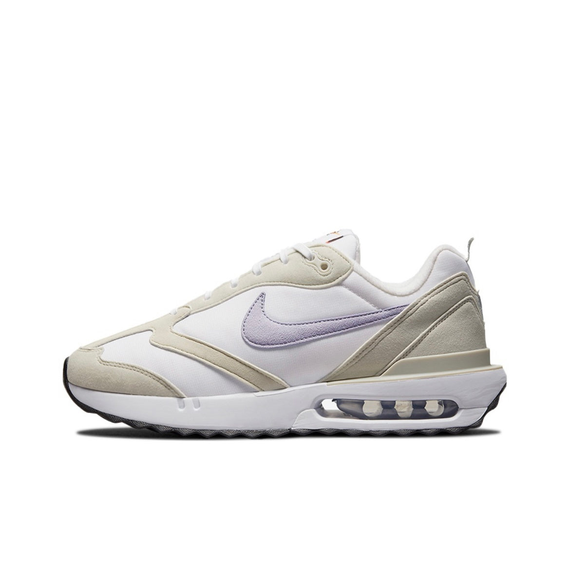 Nike Air Max Dawn Sneakers in White Grey Purple DC4068-100 - product image from the listing.