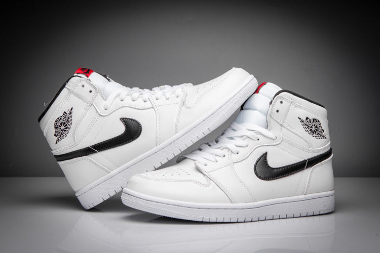 Air Jordan 1 High Sneakers in White and Black - product image from the listing.