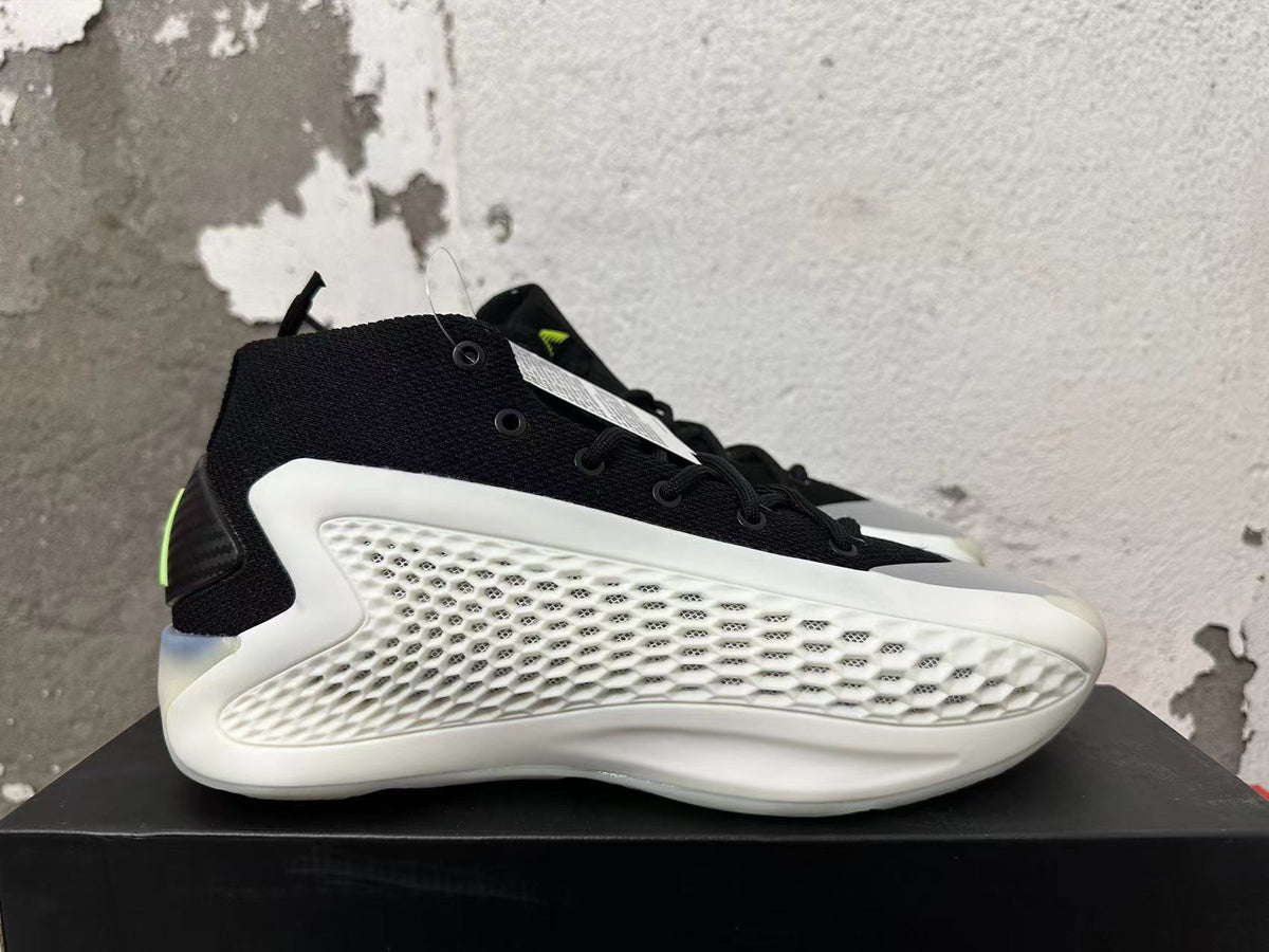 Adidas Harden Vol. 8 Basketball Shoes Black White Neon in Green - product image from the listing.