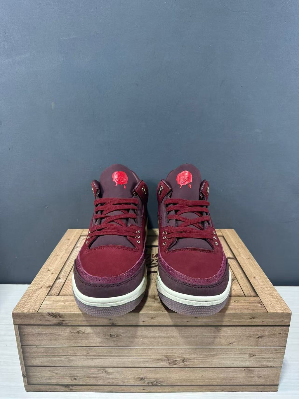Air Jordan 3 Retro OG Burgundy Sneakers IO7744-600 - product image from the listing.