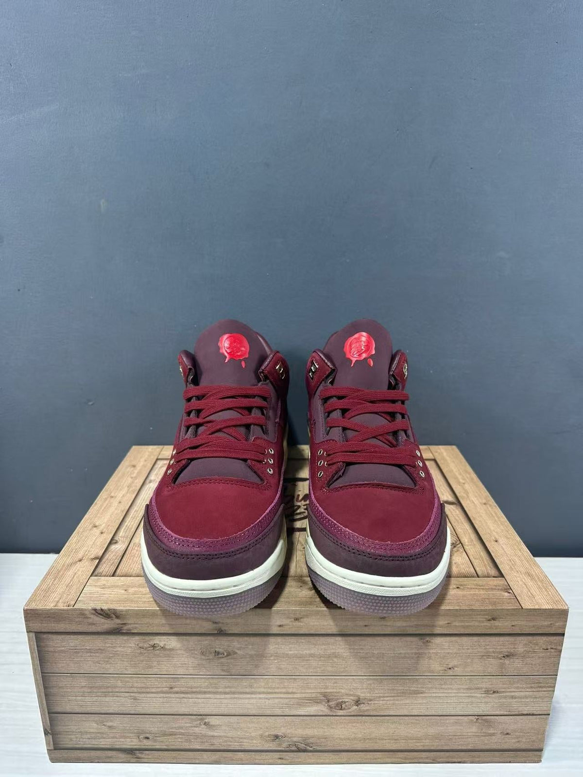 Air Jordan 3 Retro OG Burgundy Sneakers IO7744-600 - product image from the listing.