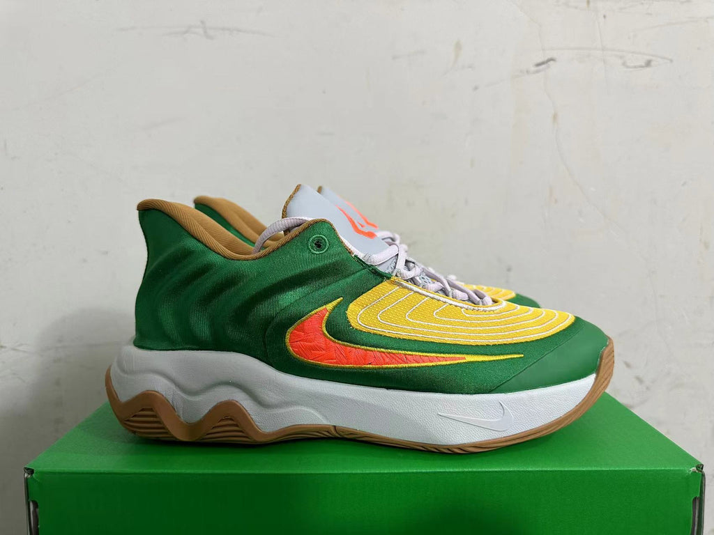 Nike Basketball Shoes in Green, in Yellow and Gum - product image from the listing.