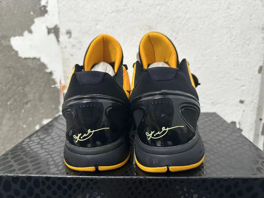Nike Kobe 6 Protro Basketball Shoes in Yellow Black - product image from the listing.