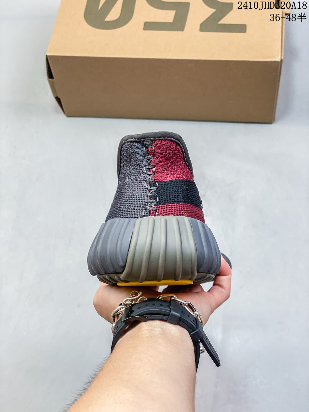 Adidas Yeezy Boost 350 V2 Sneakers in Red Gray 2410JHD320A18 - product image from the listing.