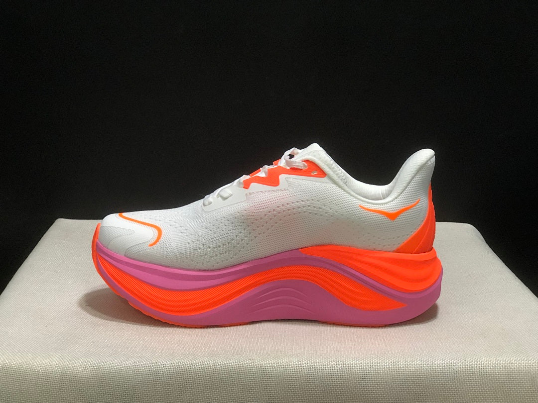 White, Orange & Pink - HOKA Skyward X Running Shoes - product image from the listing.