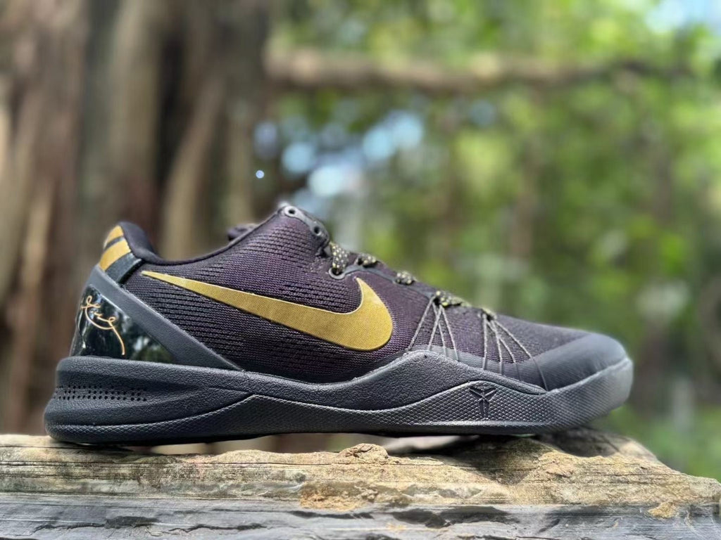 Nike Kobe 8 Elite Sneakers in Black Gold - product image from the listing.