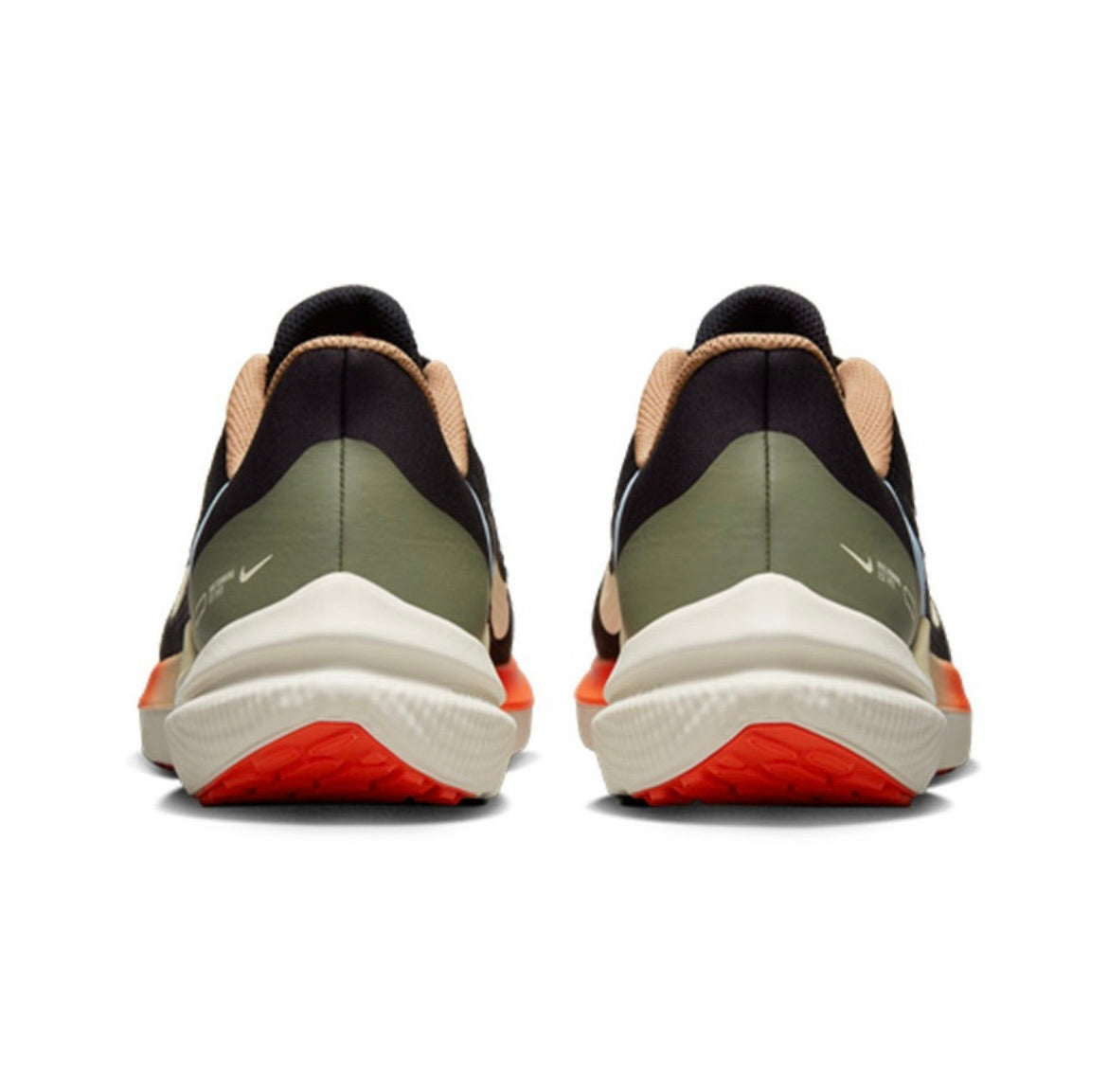 Nike Air Winflo 9 Running Shoes in Black Orange DX6040-071 - product image from the listing.