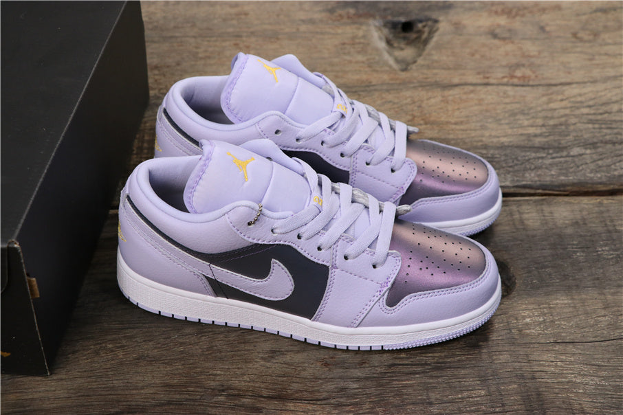 Air Jordan 1 Low Oxygen Sneakers in Purple 554723-505 - product image from the listing.