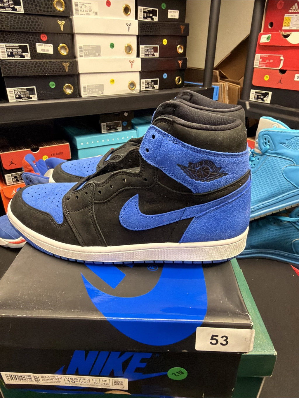 Men's Nike Air Jordan 1 Retro High OG Shoes Size 11 Royal Reimagined Sneakers - product image from the listing.