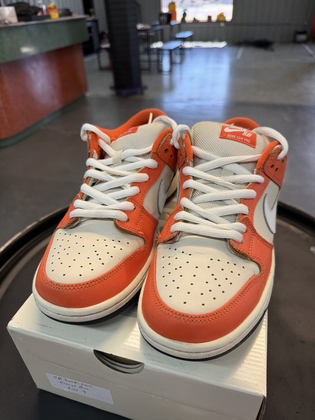 Nike Dunk SB Low Orange Box - Size 9 - product image from the listing.
