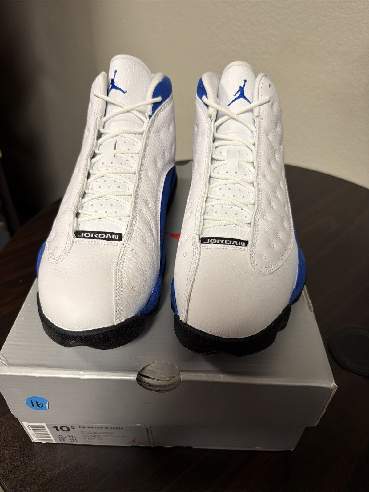 Hyper Royal White Blue Size 10.5 with box - Air Jordan 13 Retro - product image from the listing.
