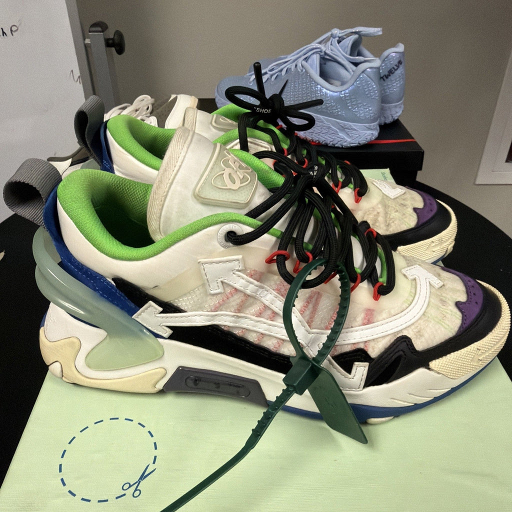 Men's Off-White ODSY-2000 Colorblock White Black Blue Size 8 /41 Super Clean - product image from the listing.