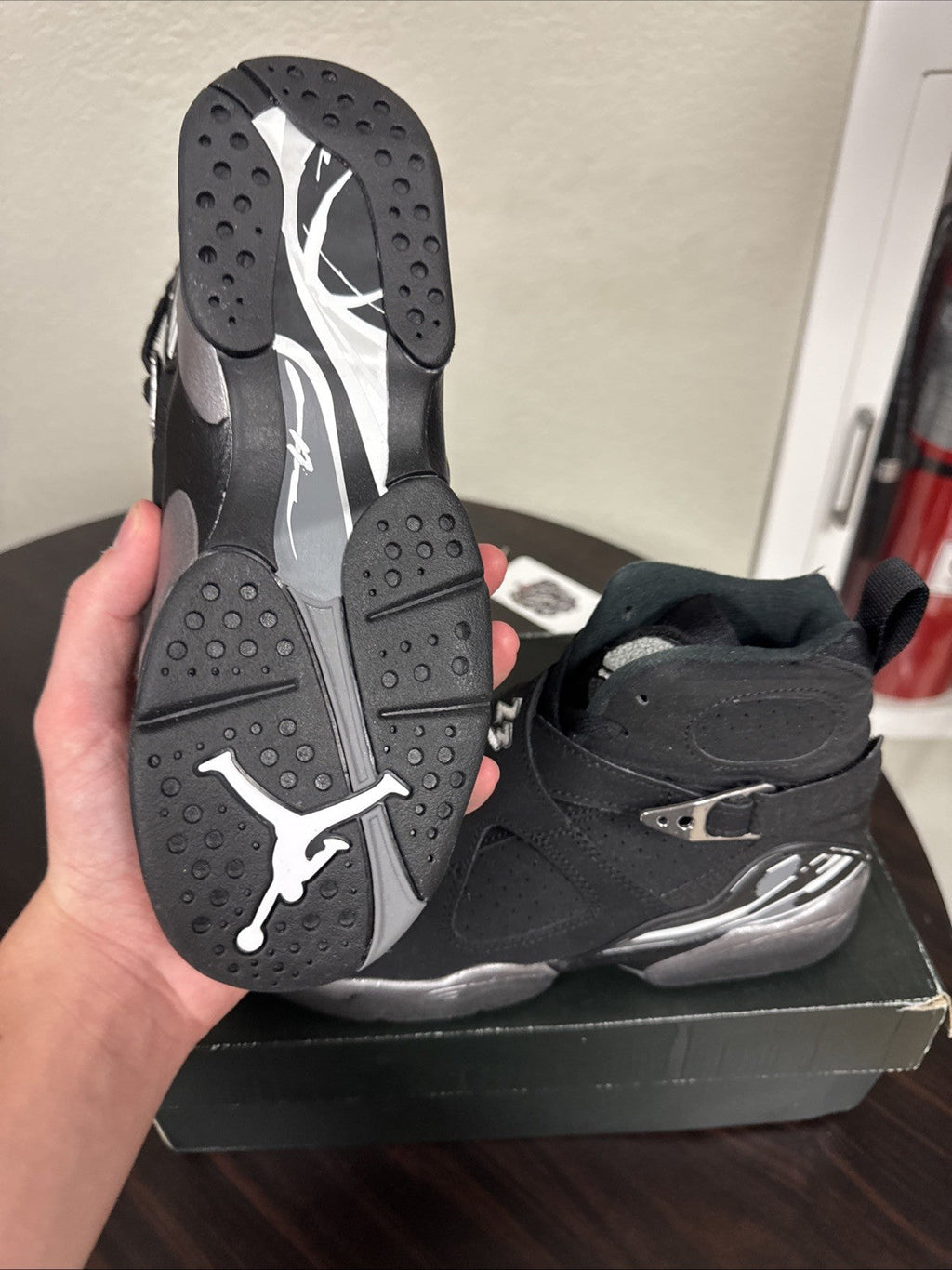Nike Air Jordan 8 Retro BG Chrome 2015 - Size 5Y - product image from the listing.