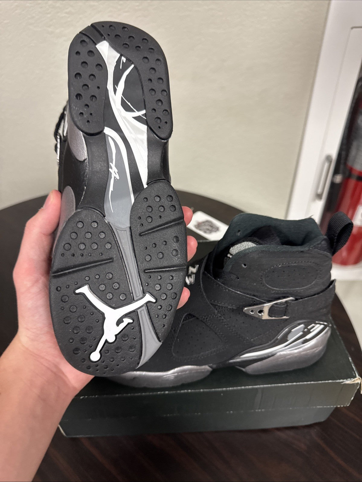 Nike Air Jordan 8 Retro BG Chrome 2015 - Size 5Y - product image from the listing.