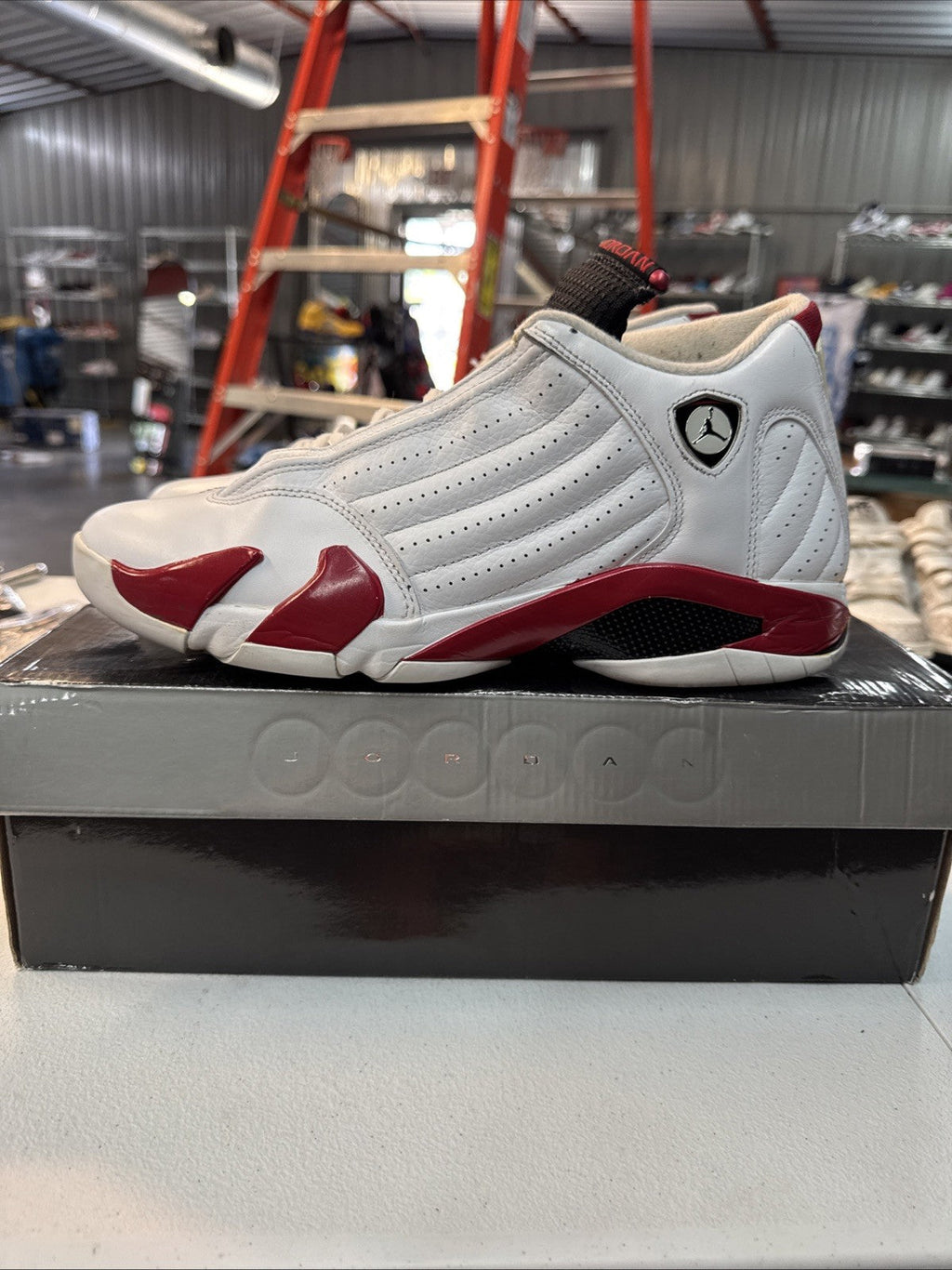 Jordan 14 Retro Candy Cane 2012 - Size 11 - product image from the listing.