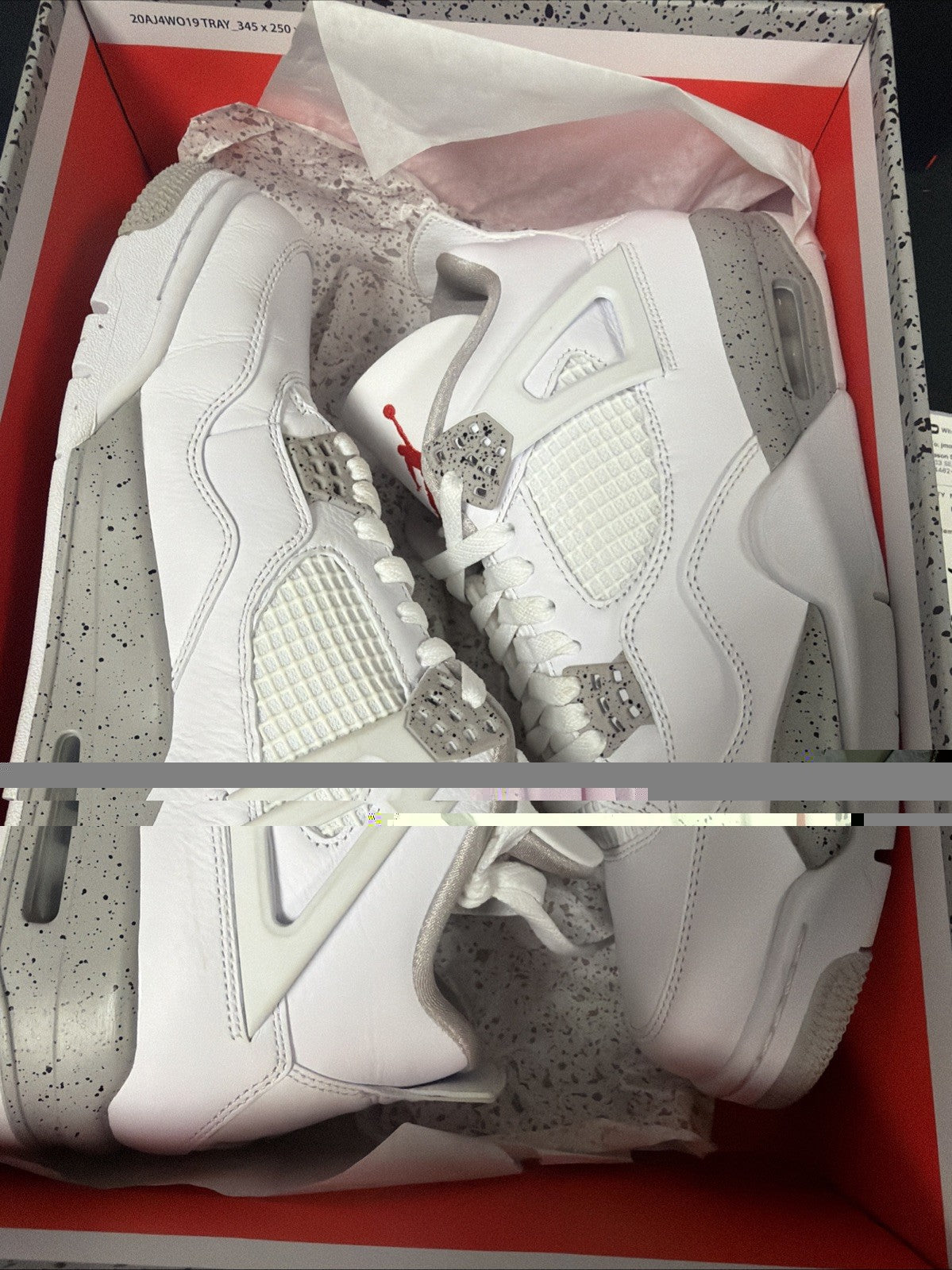 Men's Air Jordan 4 Retro White Oreo Size 10.5 CT8527-100 - product image from the listing.