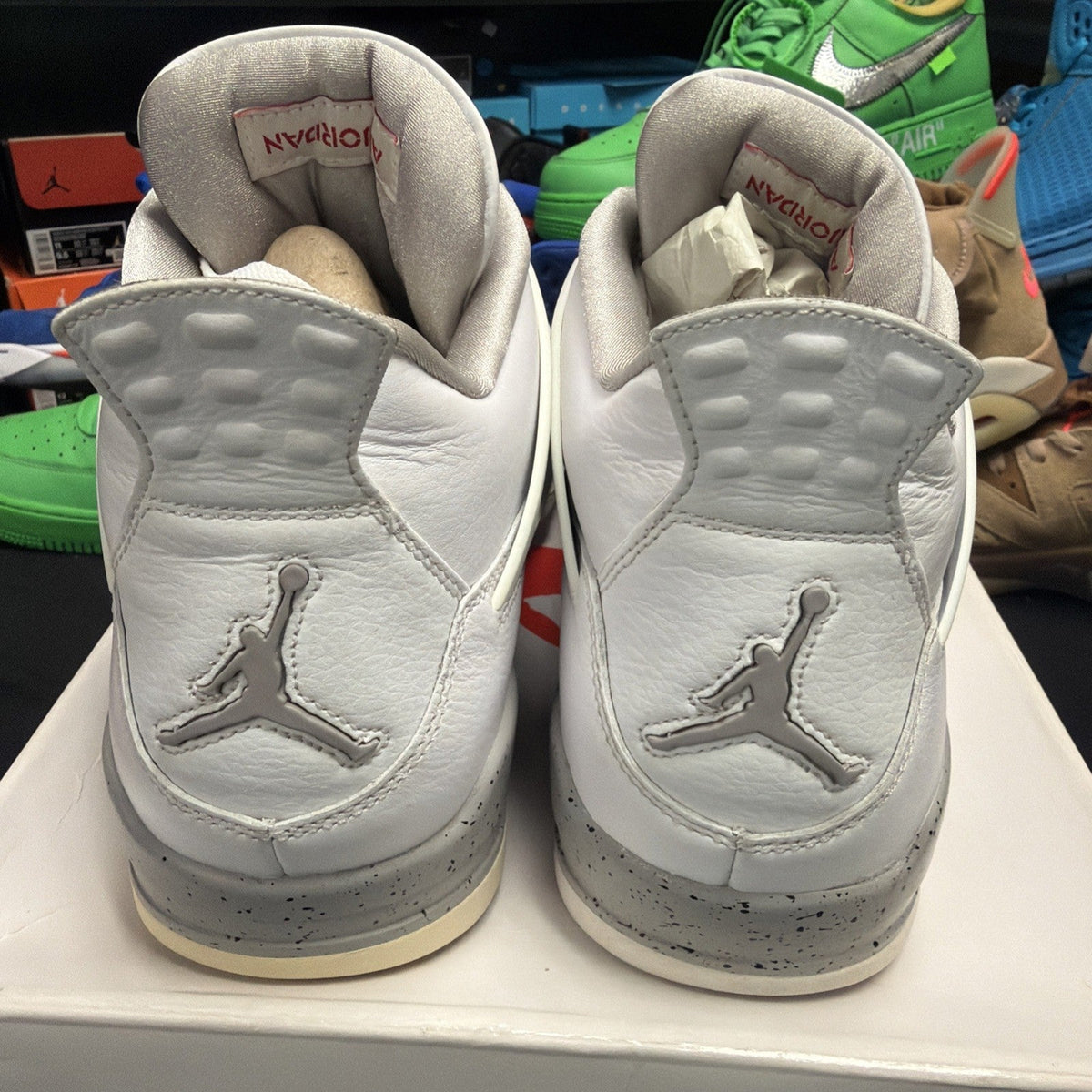 "Oreo 2021" Nike Air Jordan Retro 4 White Sneakers Size 12 - super clean (217) - product image from the listing.
