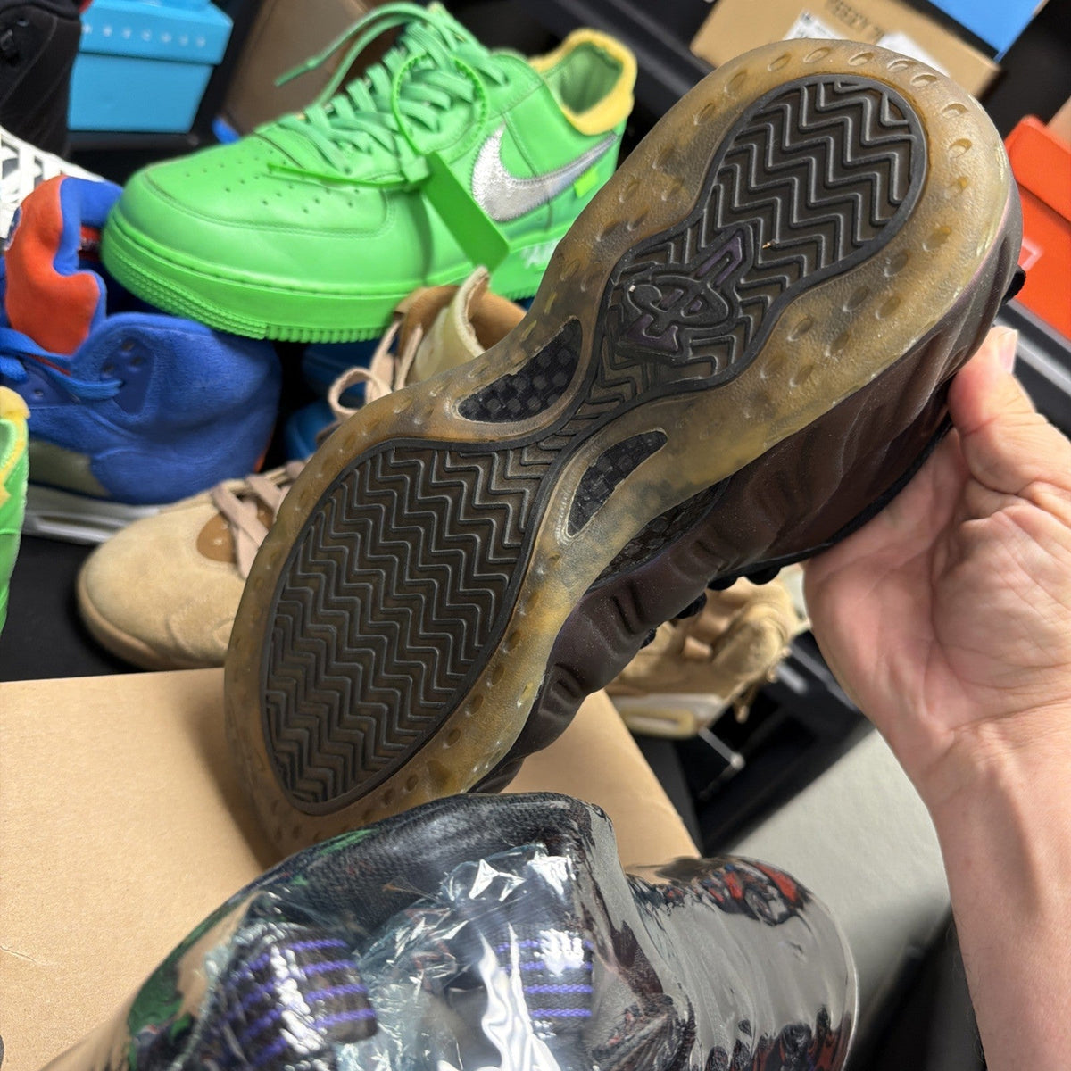 Nike Air Foamposite One 2009 Eggplant 1 Penny Max Zoom Copper Royal - Size 9.5 - product image from the listing.