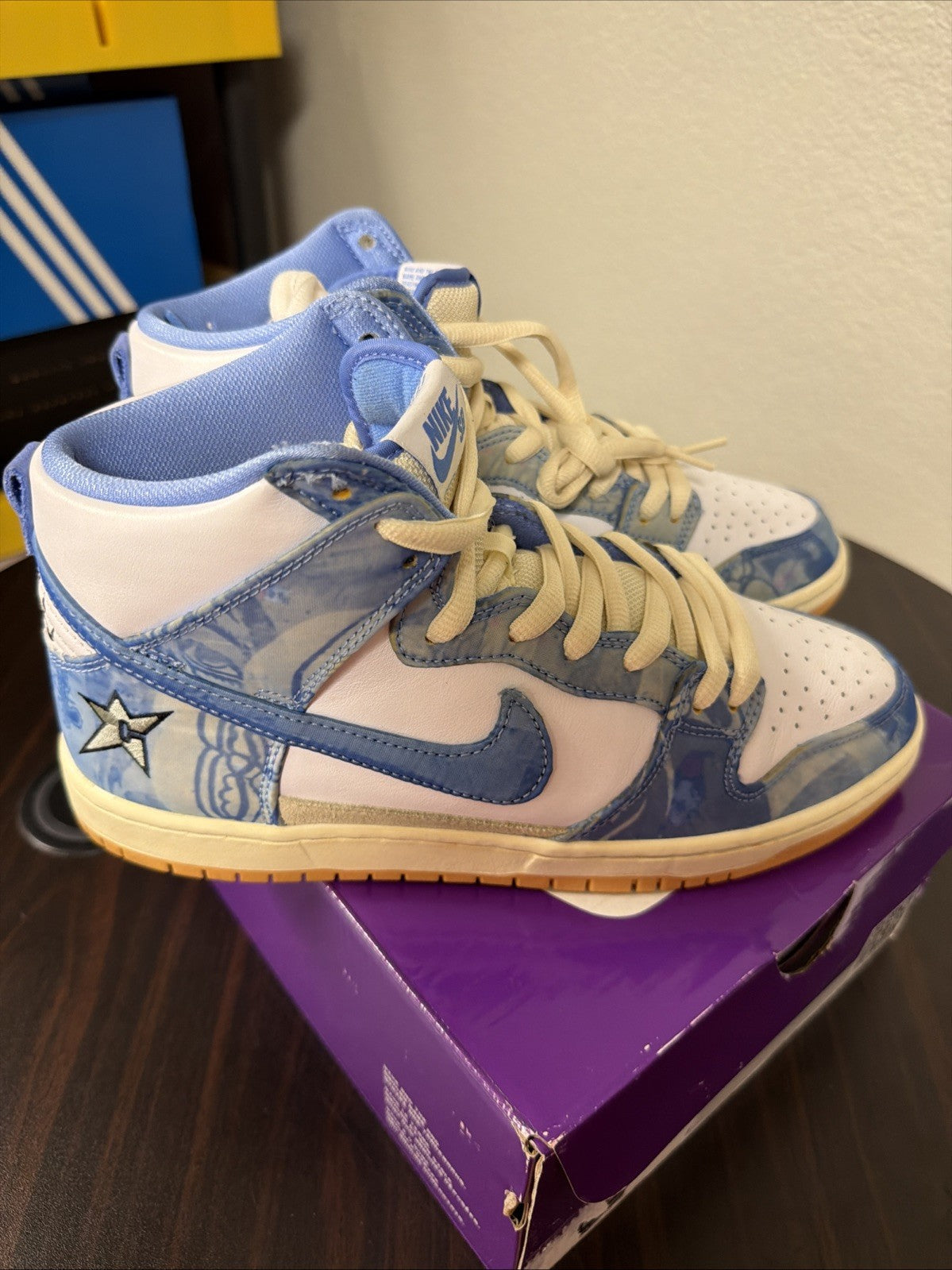 Nike Carpet Company x Dunk SB High Blue - Size 9 - product image from the listing.