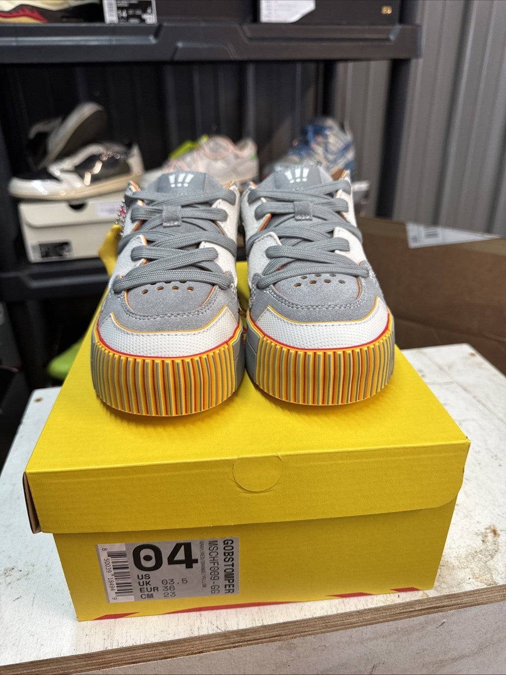 MSCHF Gobstomper Graylag Goose Edition - Size 4 - product image from the listing.