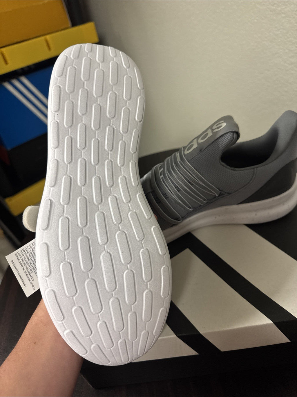 Men's Size 10 - Adidas Lite Racer Adapt 3.0 Gray Running Shoes Sneakers - product image from the listing.