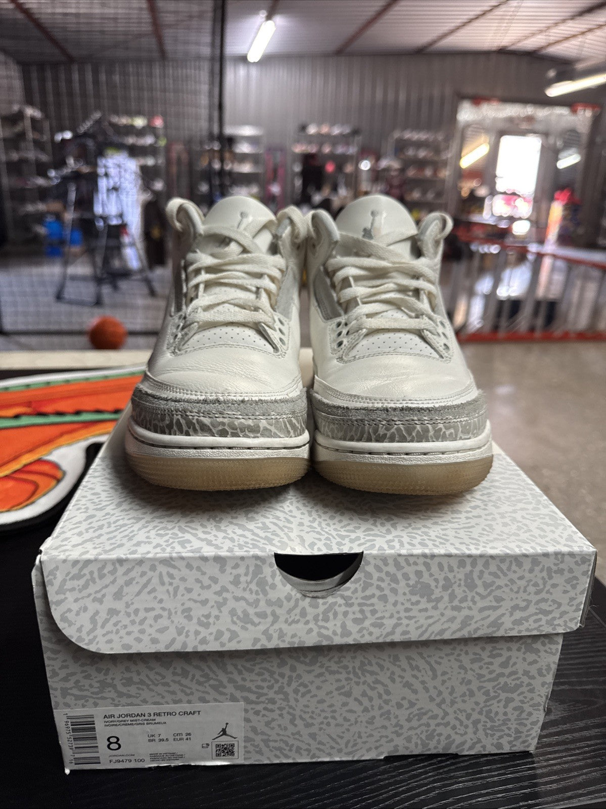 "Craft Ivory" Size 8 - Jordan 3 Retro - product image from the listing.
