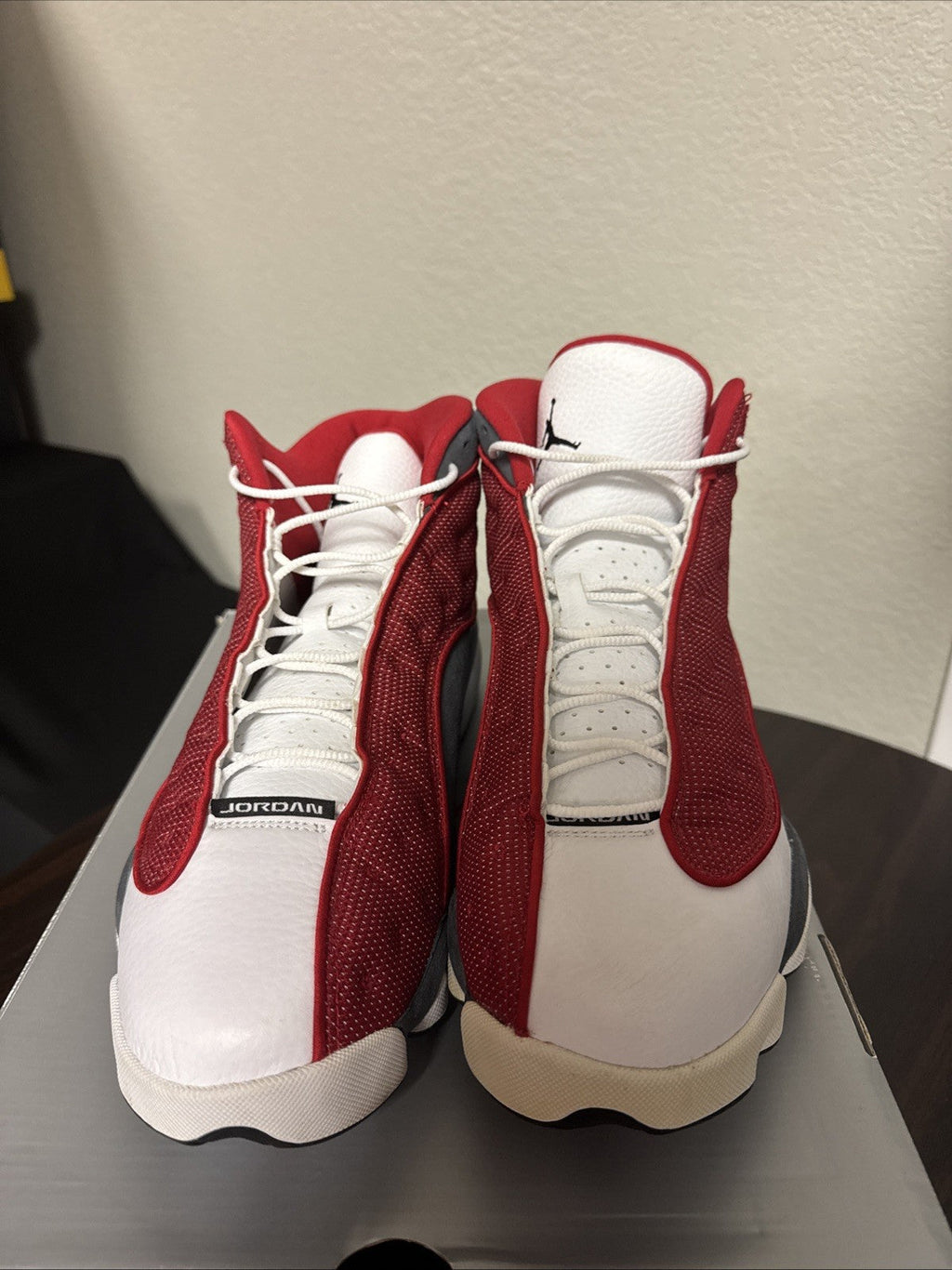 Men's Nike Air Jordan 13 Retro Chicago White Black Team Red Size 14 Sneakers - product image from the listing.