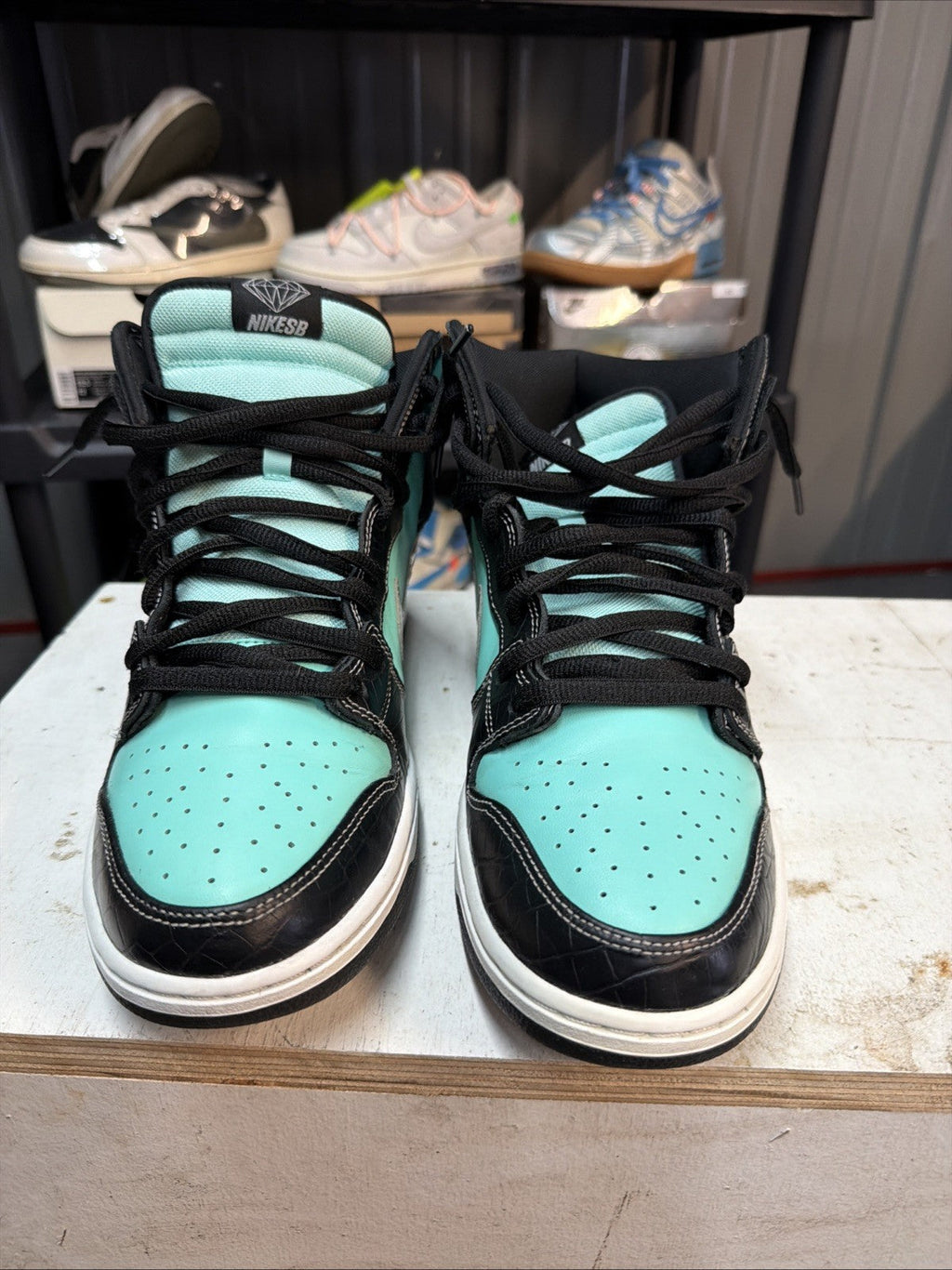 Nike SB Dunk High Premium x Diamond Supply Co. Tiffany 2014 - Size 13 - product image from the listing.