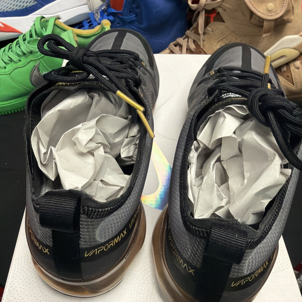 Nike Air VaporMax 2019 Black Metallic Gold AR6631-002 Size 12 US Footwear (285) - product image from the listing.